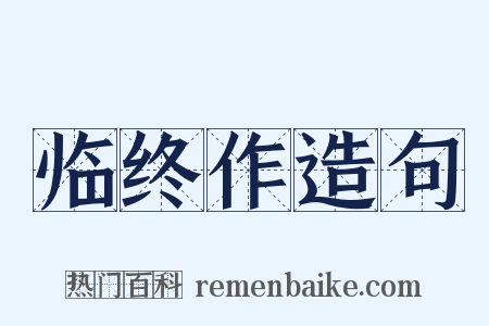 临终作造句是什么意思的图片